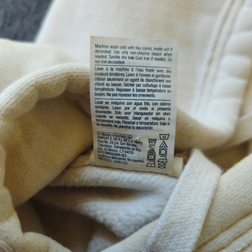 Champion Reverse Weave Natural State Hoodie Size Medium Raw Seam EUC Heavyweight